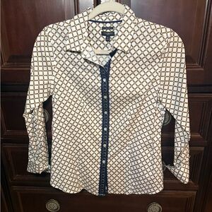 Talbots 4P non iron button down shirt chain link